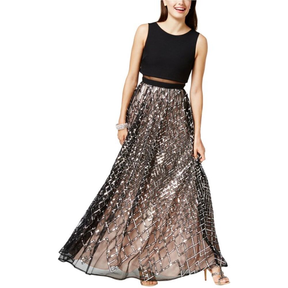 Say Yes to the Prom Womens Juniors Popover Gown Dress, NWT